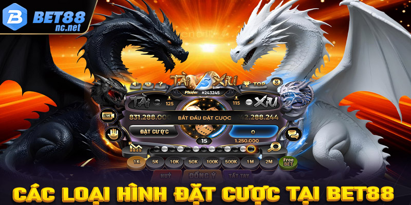 Các loại hình đặt cược tại Bet88